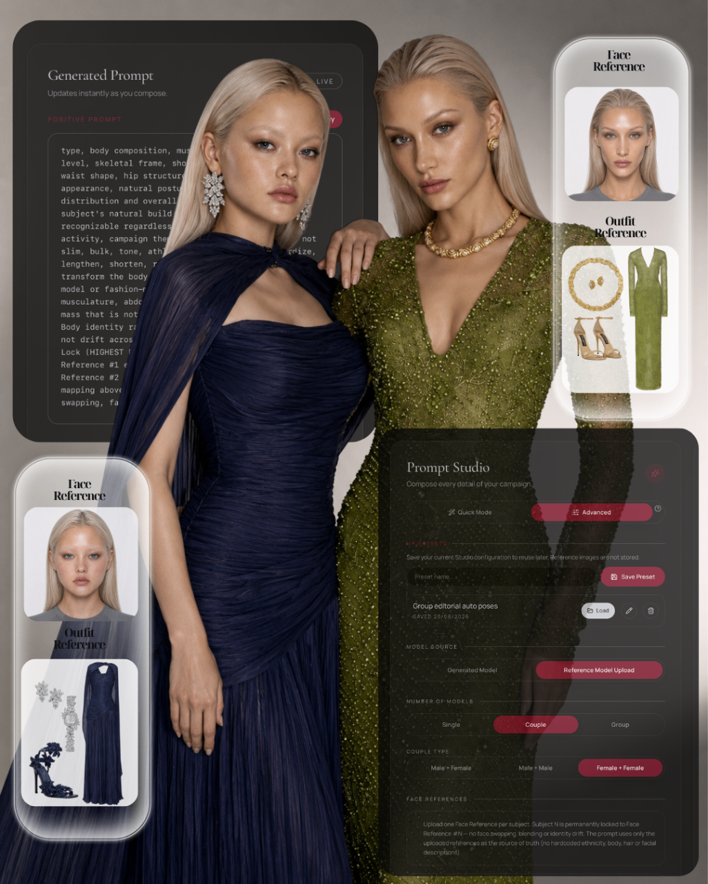 Editorial fashion portrait — the season's opening frame.